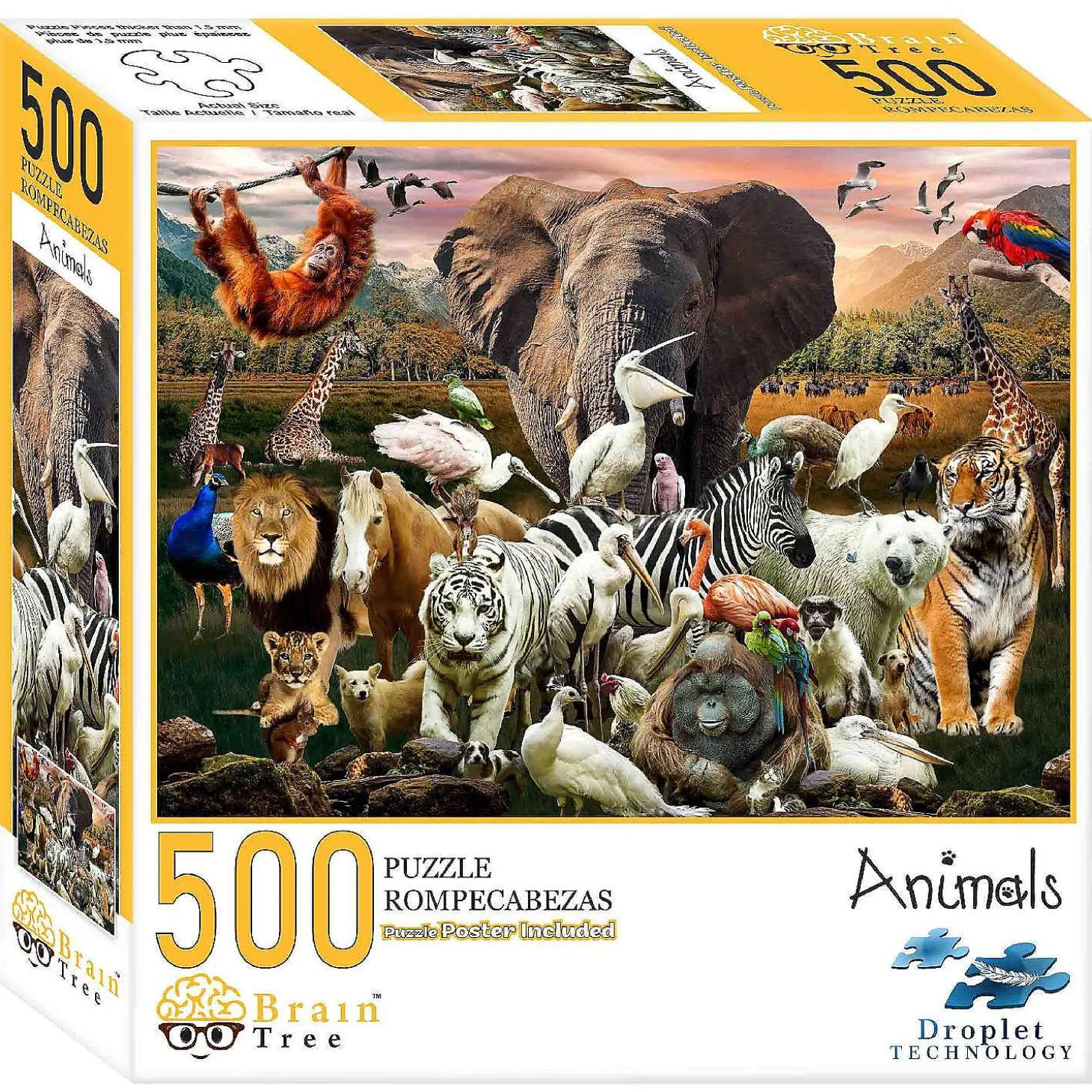 Animal Jigsaw Unique Puzzles For Adults - Premium Quality - 500 Pieces