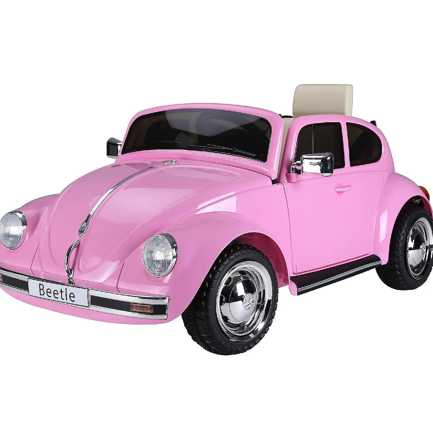 Aosom Licensed Volkswagen Beetle Electric Ride On Car 6V Battery Powered Remote Control 3-6Yrs Pink