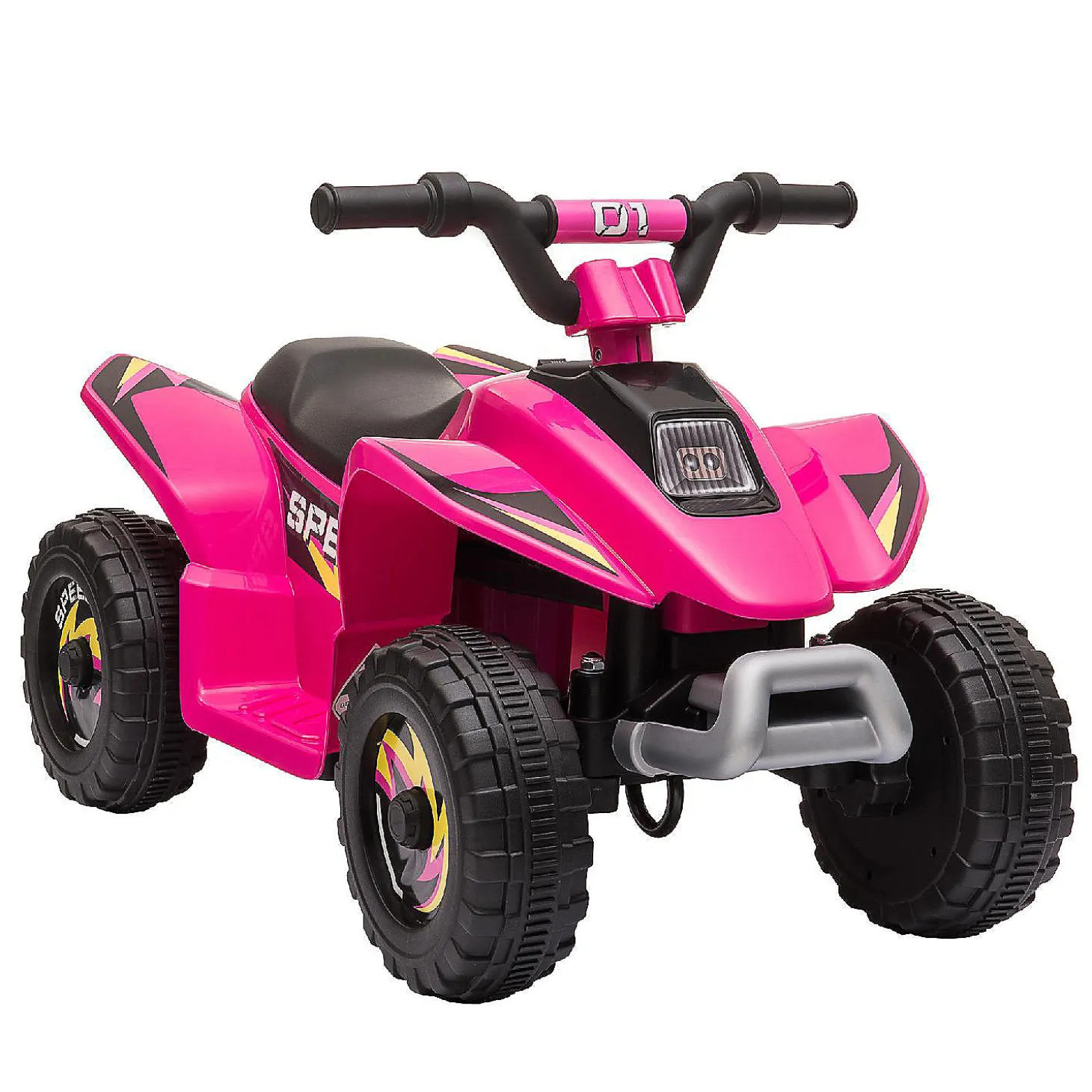 Aosom 6V Ride On Atv 4 Wheeler Electric Quad Vehicle W/Forward/ Reverse Switch 3-5Yrs Pink