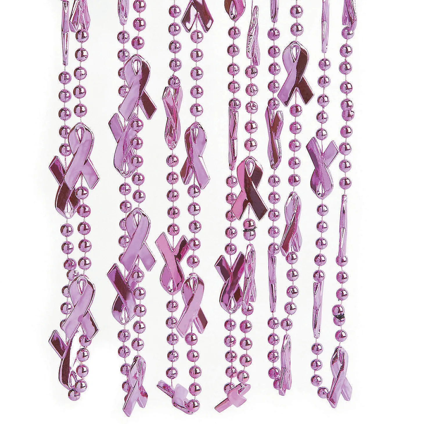 Awareness Ribbon Bead Necklaces - 24 Pc.