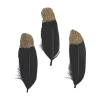 Black & Gold Glitter Feathers