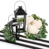 Black & White Halloween & Fall Wedding Centerpiece For 3 Tables