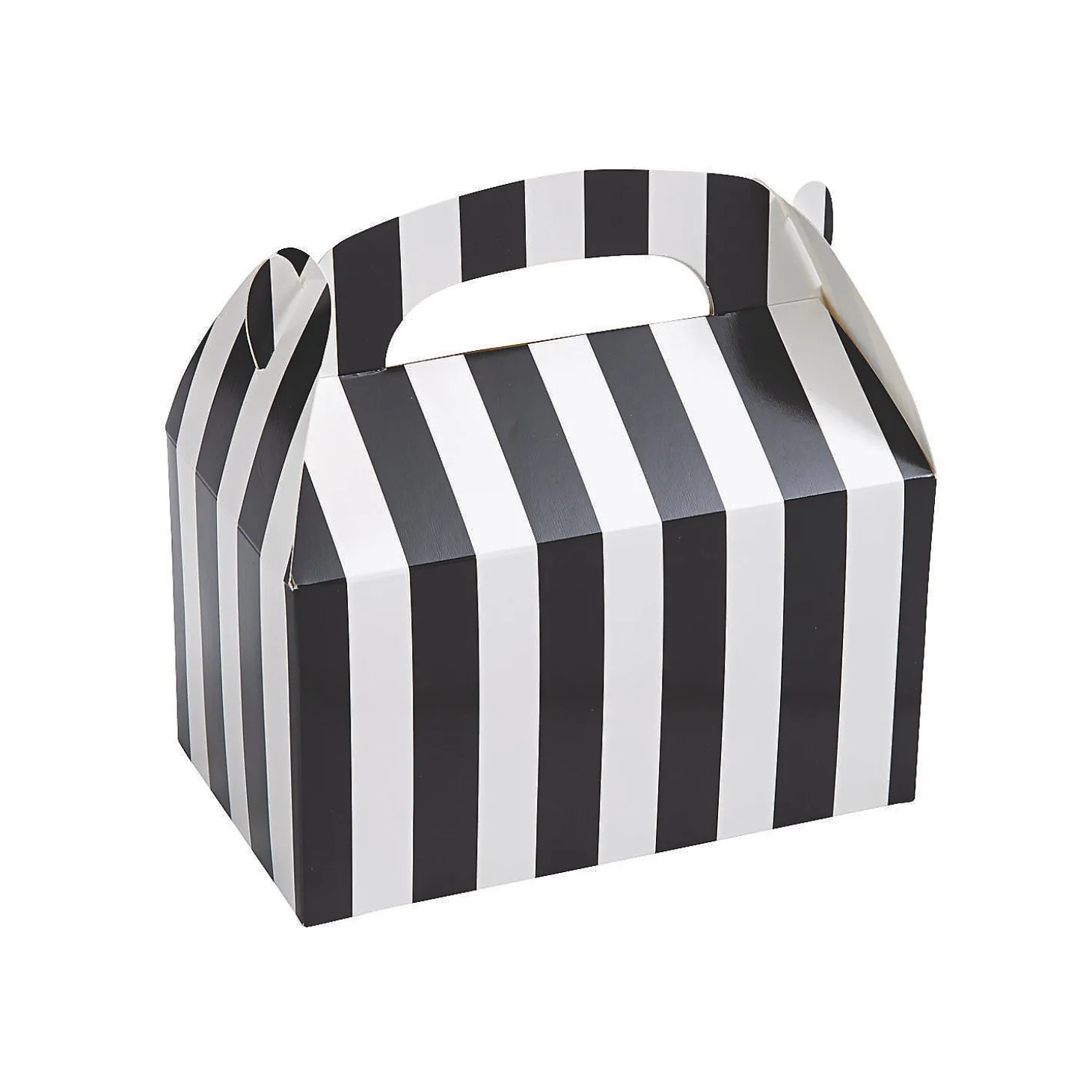 Black & White Striped Favor Boxes - 12 Pc.