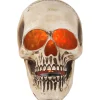 Blazing Scenes Realistic 10" Skull With Fire & Ice Lighted Decor