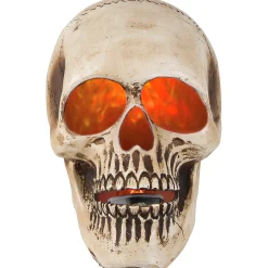 Blazing Scenes Realistic 10" Skull With Fire & Ice Lighted Decor