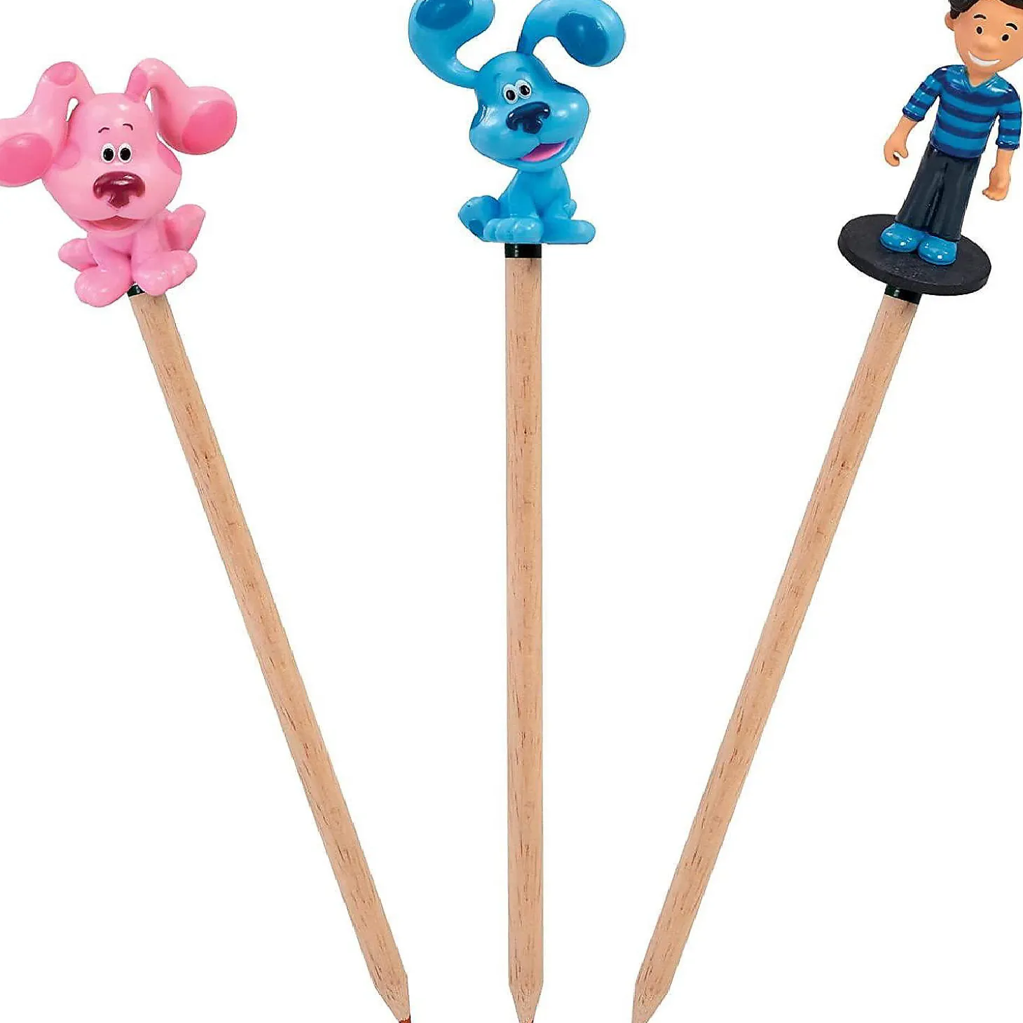 Blues Clues Pencil Toppers 12Pk Josh Tickety Tock Paprika Magenta Pail Pmi International