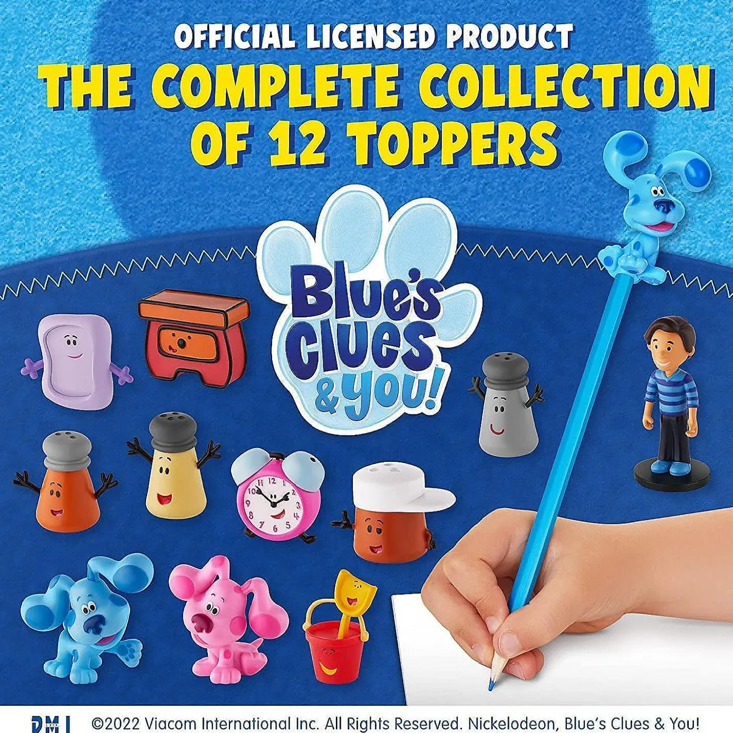 Blues Clues Pencil Toppers 12Pk Josh Tickety Tock Paprika Magenta Pail Pmi International