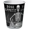 Bone Appetit Smiling Skeleton Halloween Paper Cups - 8 Pc.