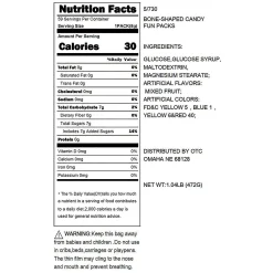 Bone-Shaped Hard Candy Fun Packs - 59 Pc.