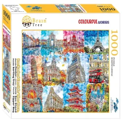 Brain Tree-Colorful Wonders 1000 Piece Puzzle For Adults 27.5"Lx19.5"W