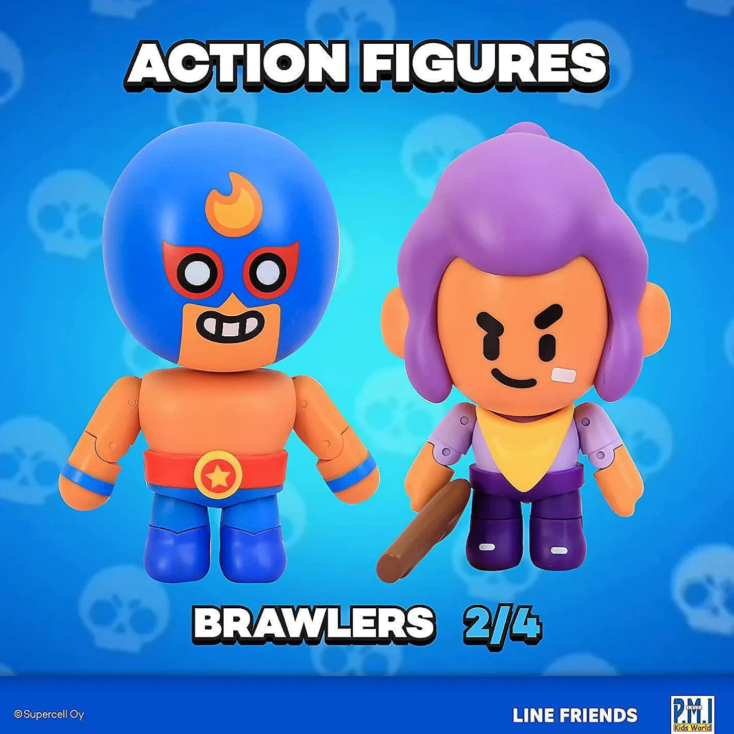 Brawl Stars Shelly & El Primo Blaster Wrestler Brawler Fighter Figure Set Pmi International