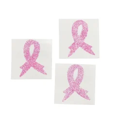 Breast Cancer Awareness Body Temporary Tattoo Stickers- 12 Pc.