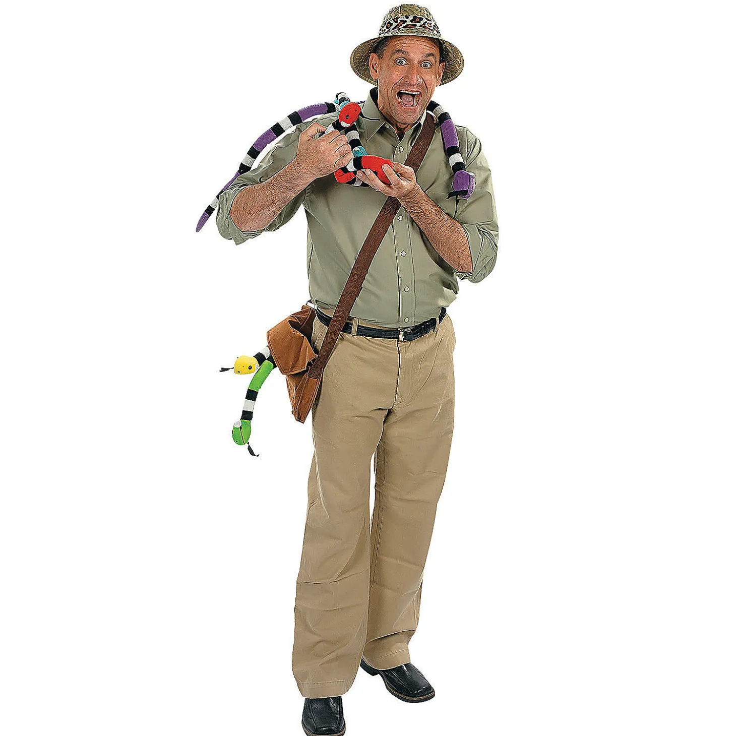 Bright Striped Stuffed Snakes - 12 Pc.