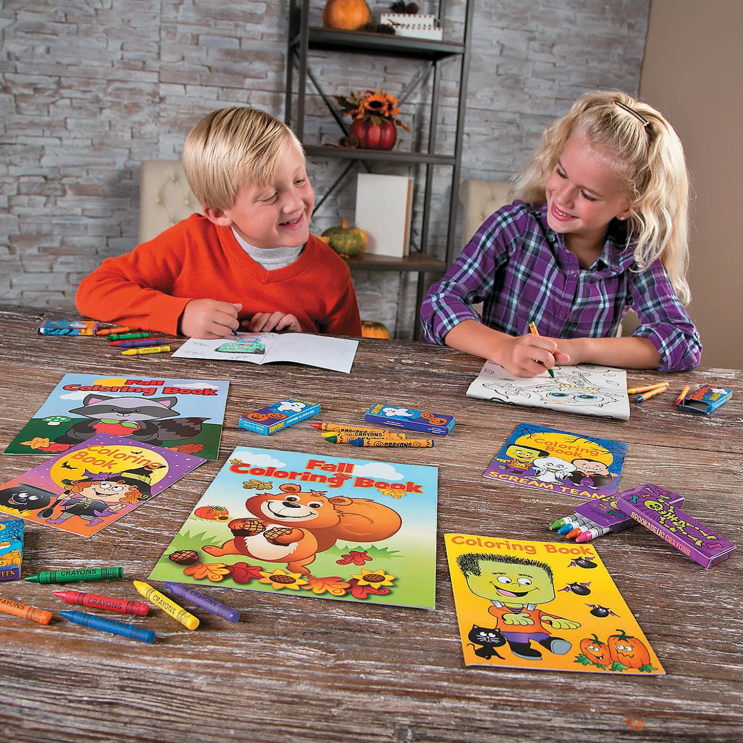 Bulk 48 Boxes Halloween Crayons - 4 Colors Per Box