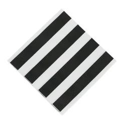 Bulk 50 Pc. Black & White Striped Luncheon Napkins