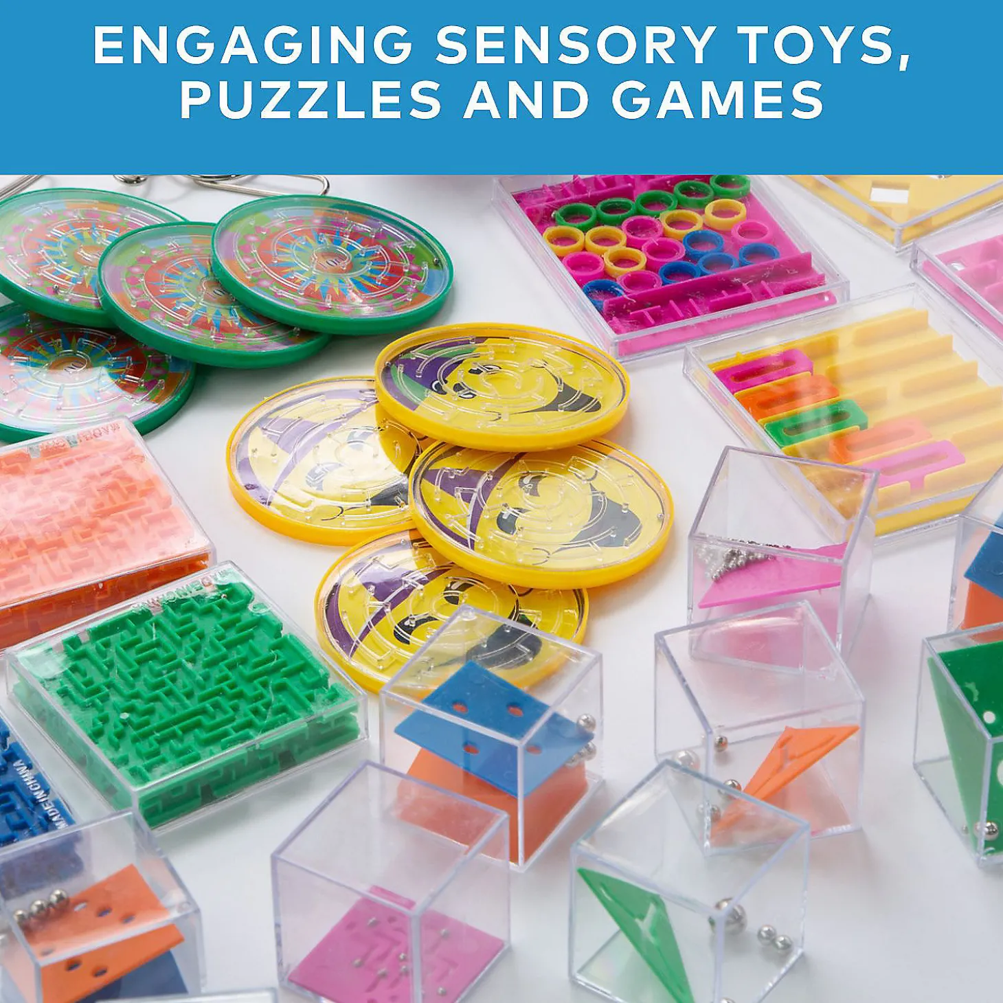 Bulk 50 Pc. Brain Teaser Game Boredom Buster Kit