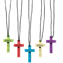 Bulk 48 Pc. Bright Cross Necklaces