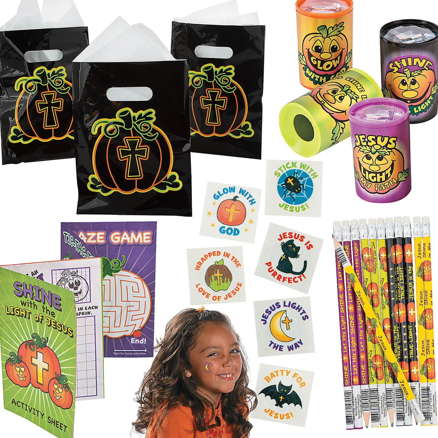 Bulk 338 Pc. Christian Pumpkin Boo Bag Kit For 48