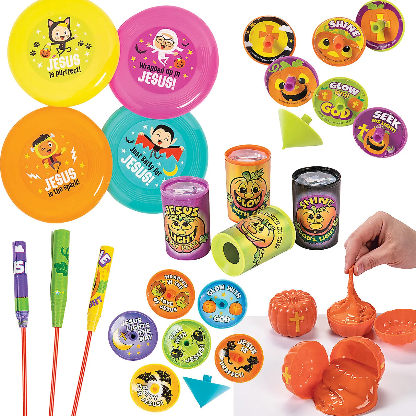 Bulk 288 Pc. Christian Pumpkin Halloween Toy Kit