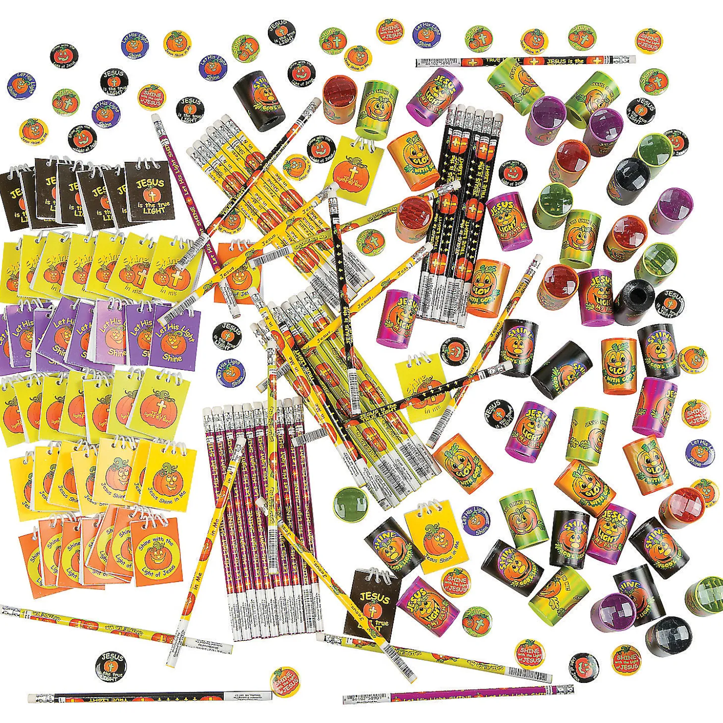 Bulk 192 Pc. Christian Pumpkin Giveaway Assortment