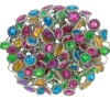 Bulk 72 Pc. Colorful Rhinestone Rings