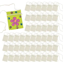 Bulk 48 Pc. Diy Canvas Zipper Purses