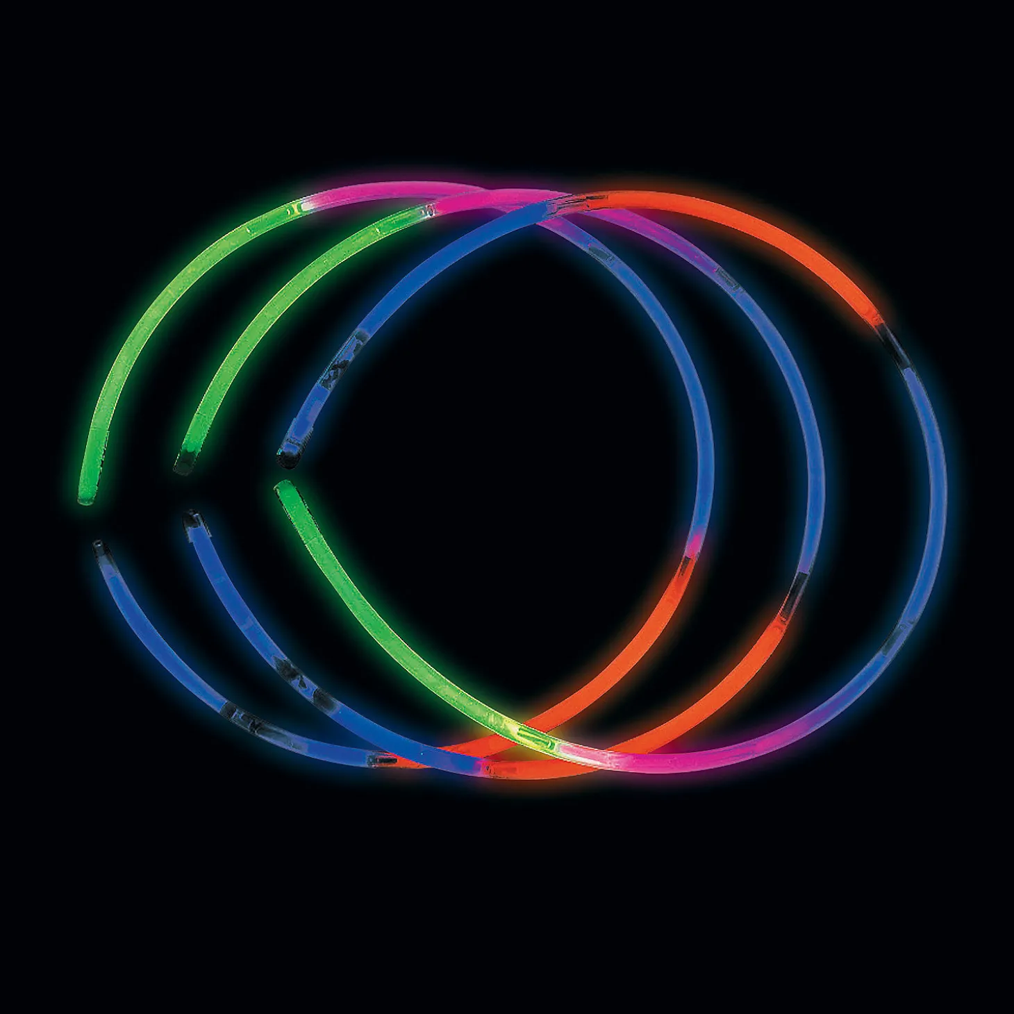 Bulk 50 Pc. Five-Color Glow Necklaces