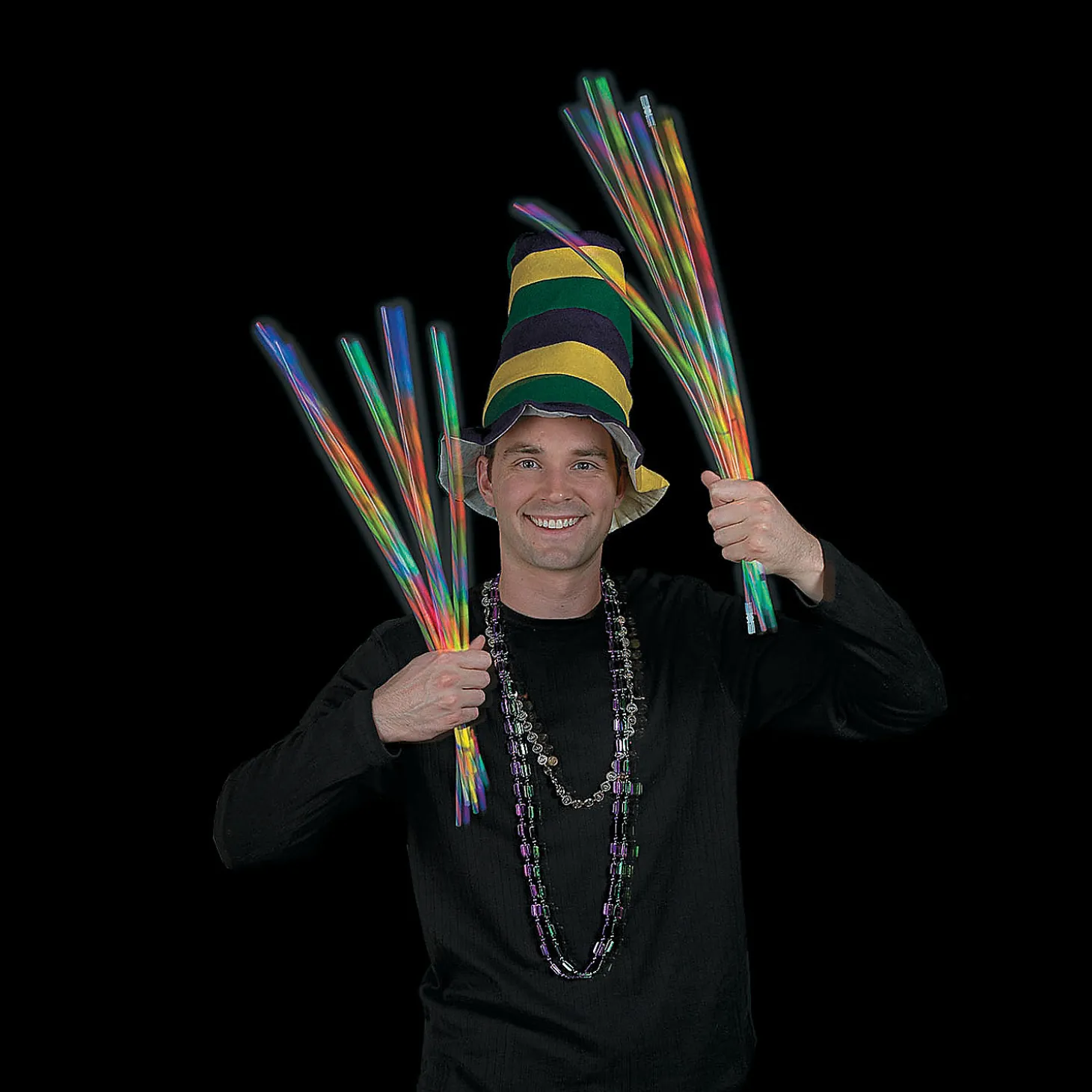 Bulk 50 Pc. Five-Color Glow Swizzle Necklaces