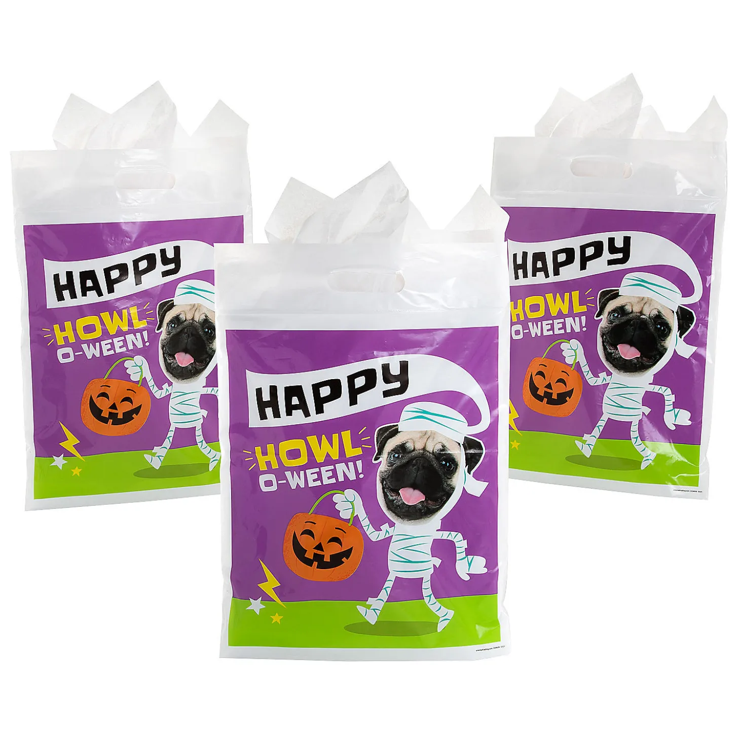 Bulk 50 Pc. Funny Animal Halloween Resealable Treat Bags