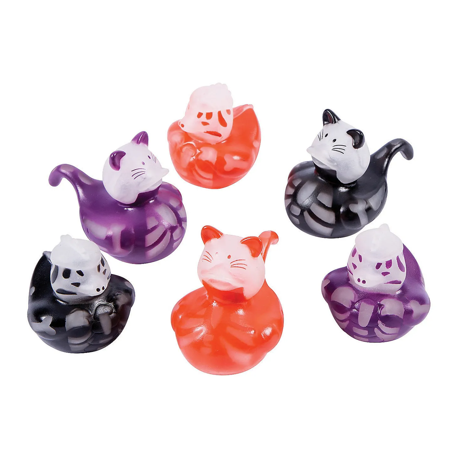Bulk 50 Pc. Glow-In-The-Dark Halloween Skeleton Rubber Duck Assortment