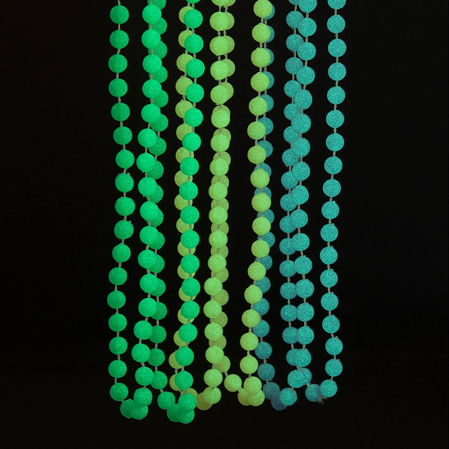 Bulk 48 Pc. Glow-In-The-Dark Mardi Gras Bead Necklaces