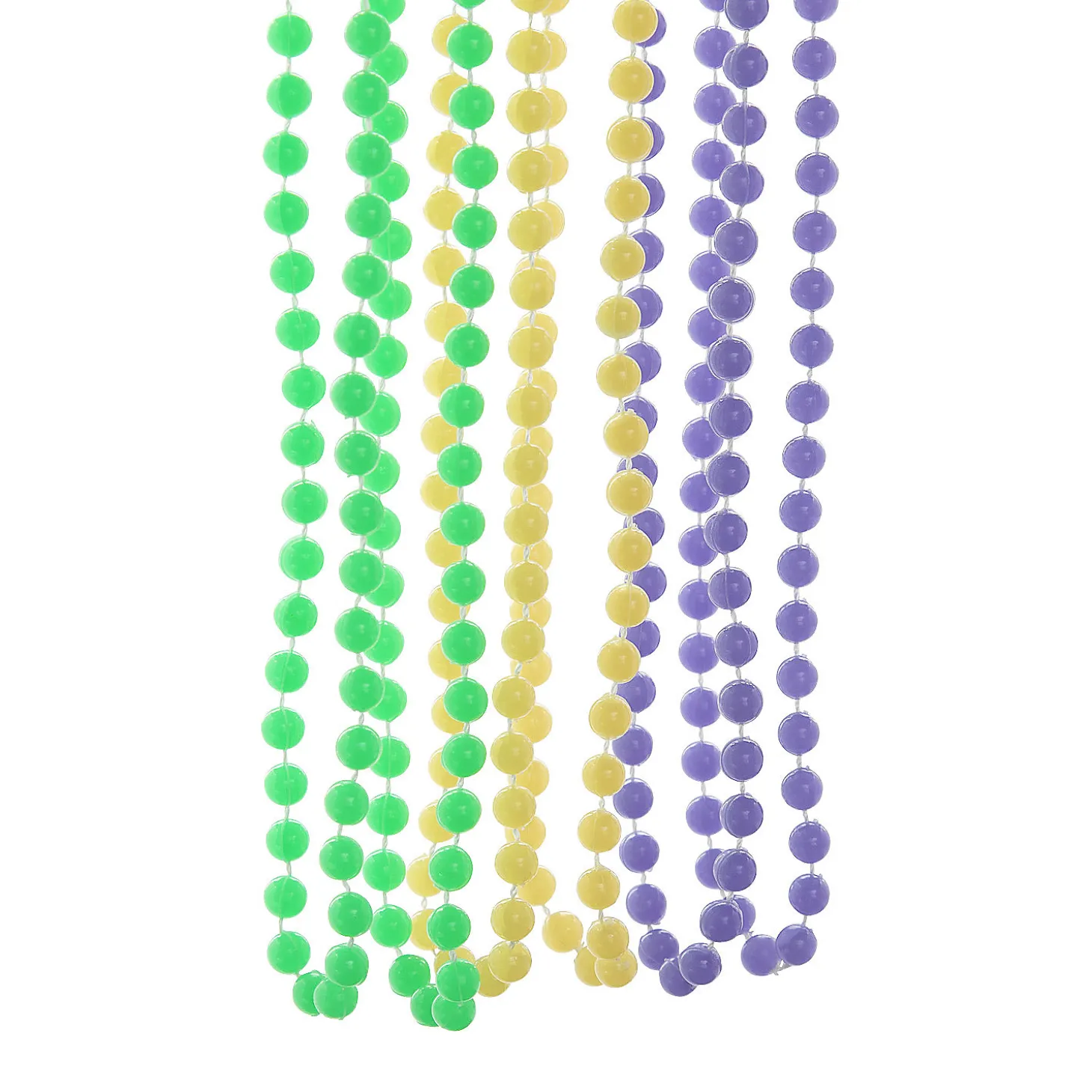 Bulk 48 Pc. Glow-In-The-Dark Mardi Gras Bead Necklaces