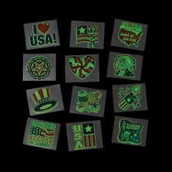 Bulk 72 Pc. Glow-In-The-Dark Patriotic Temporary Tattoos