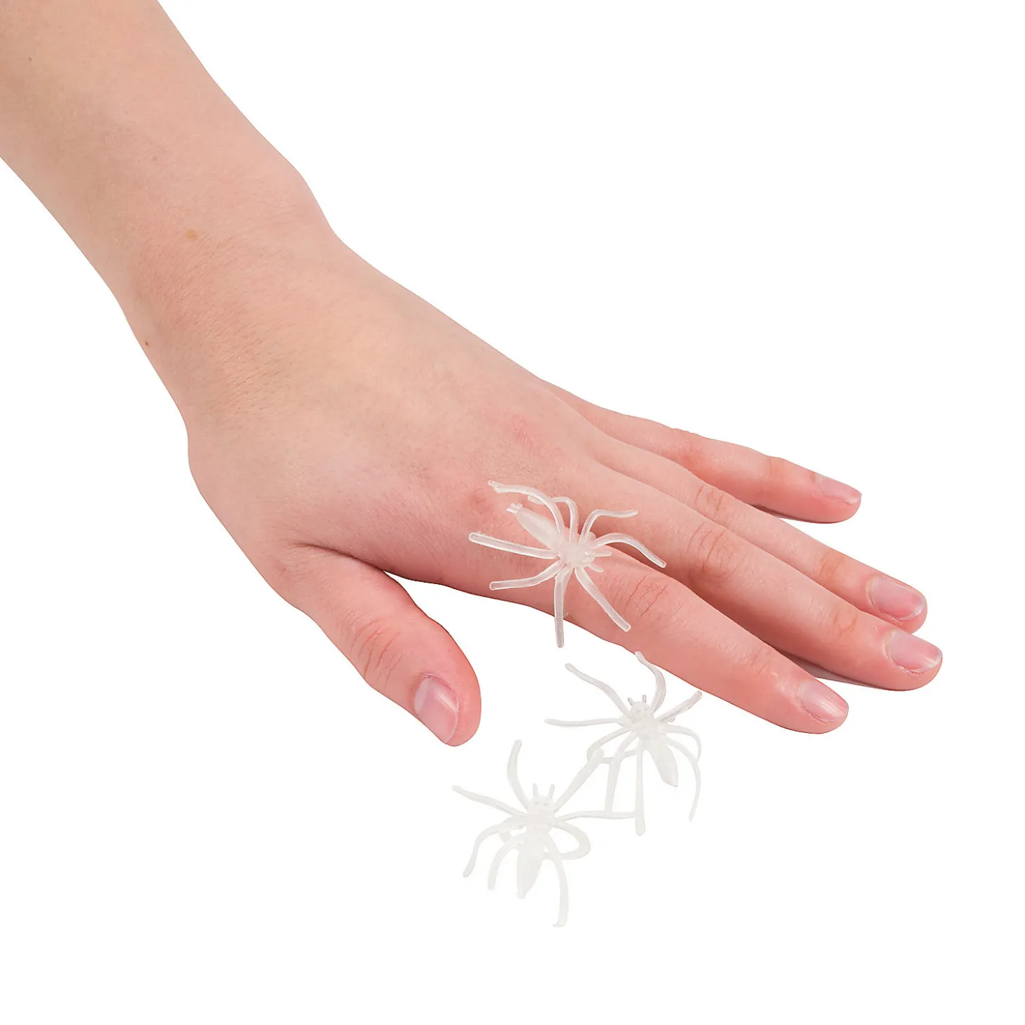 Bulk 144 Pc. Glow-In-The-Dark Plastic Spider Rings