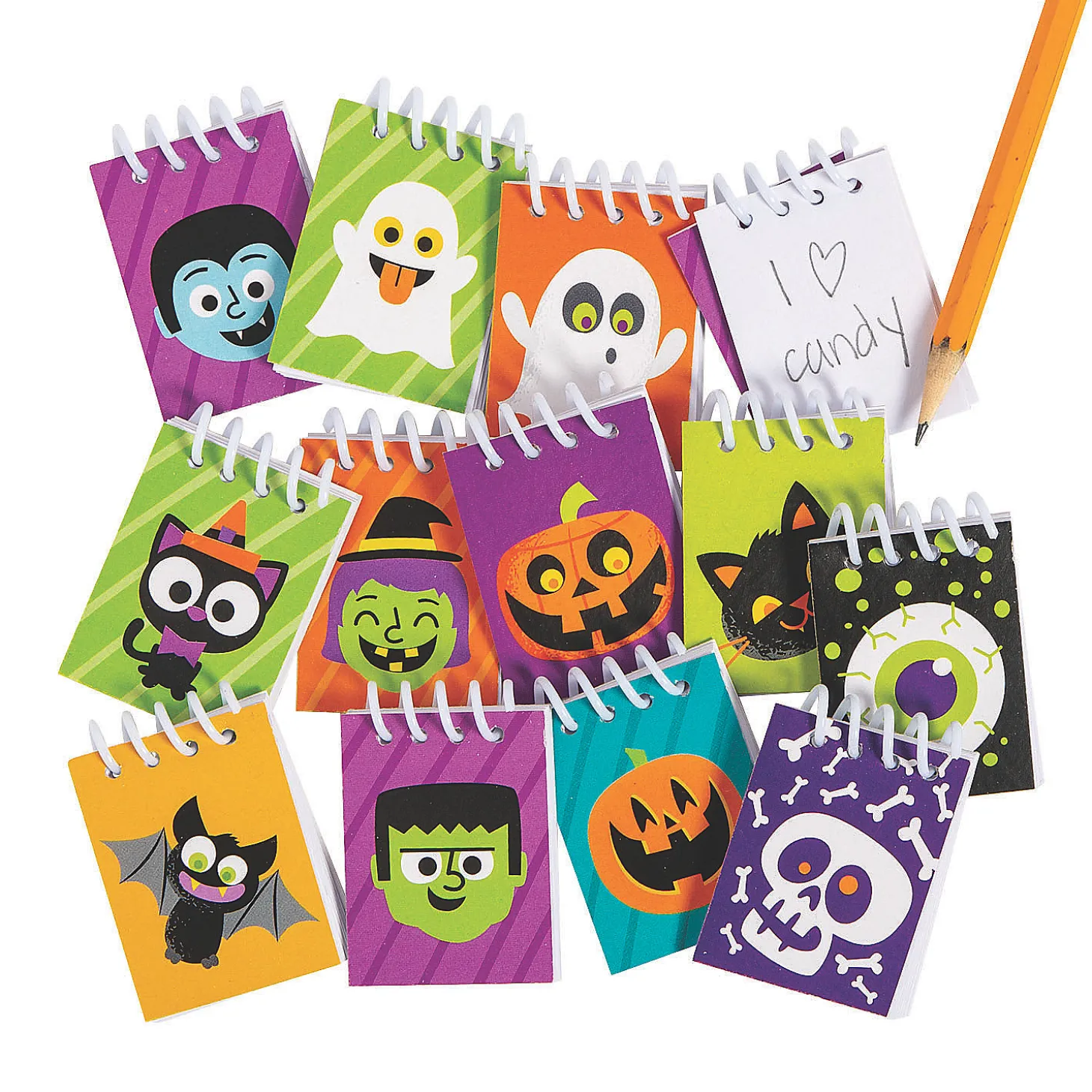 Bulk 144 Pc. Halloween Mini Spiral Notepad Assortment