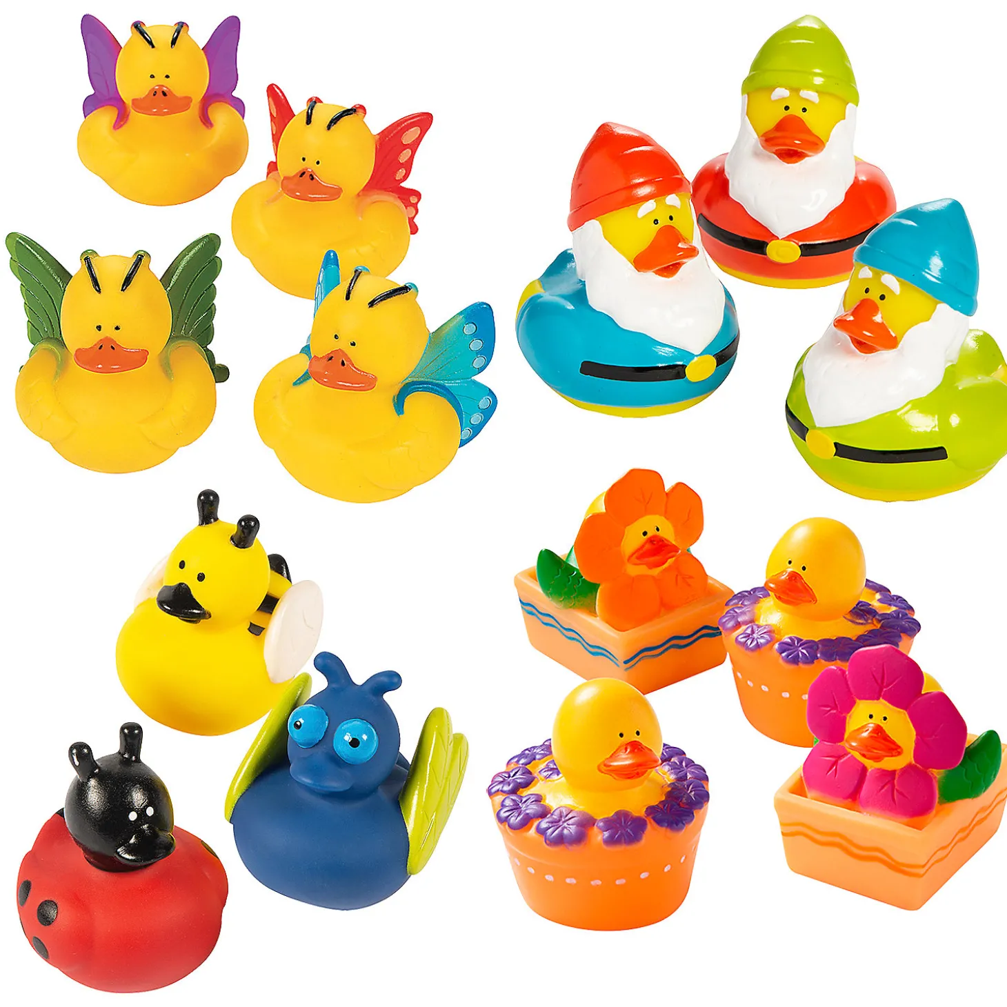 Bulk 48 Pc. In The Garden Rubber Duck Assortment Kit