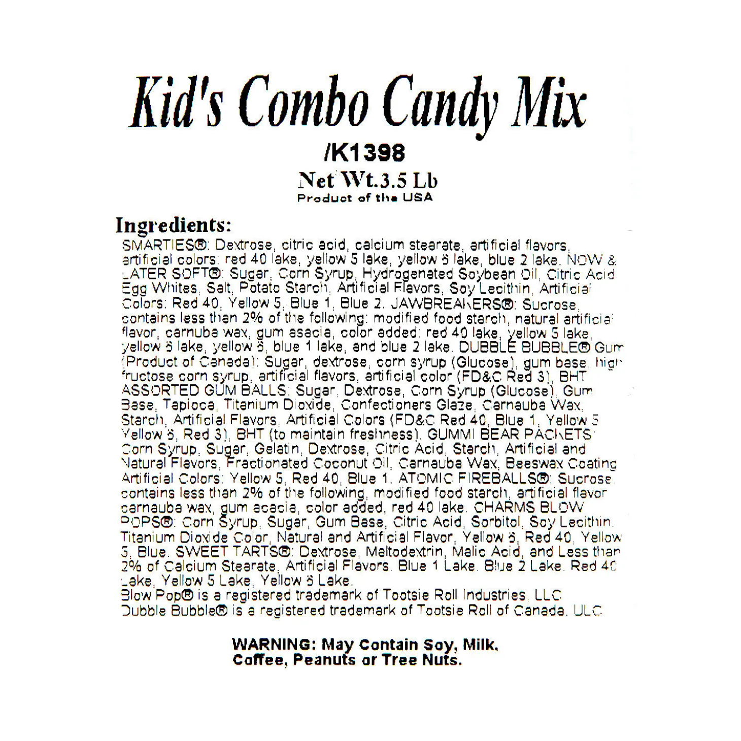 Bulk 206 Pc. Kid's Combo Assorted Candy