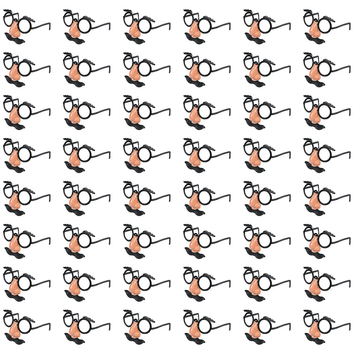 Bulk 48 Pc. Kid's Nose, Eyebrows & Mustache Plastic Glasses
