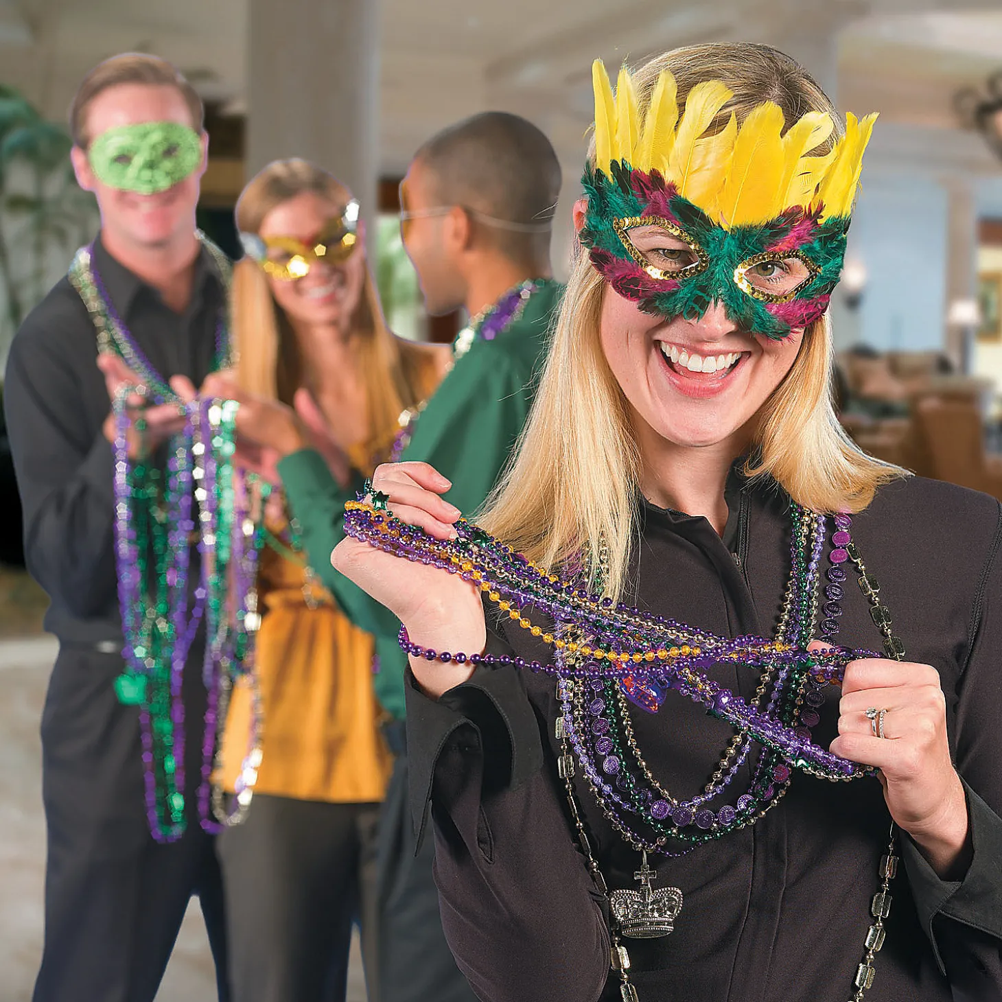 Bulk 500 Pc. Mardi Gras Bead Necklace Assortment