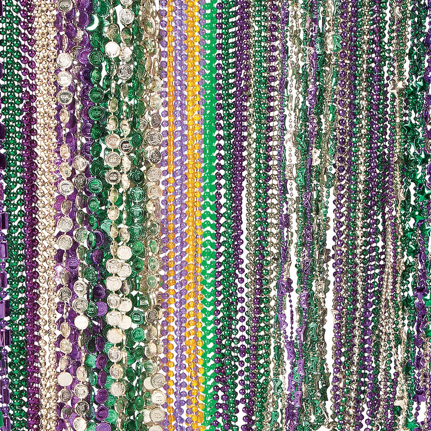 Bulk 250 Pc. Mardi Gras Bead Necklace Assortment