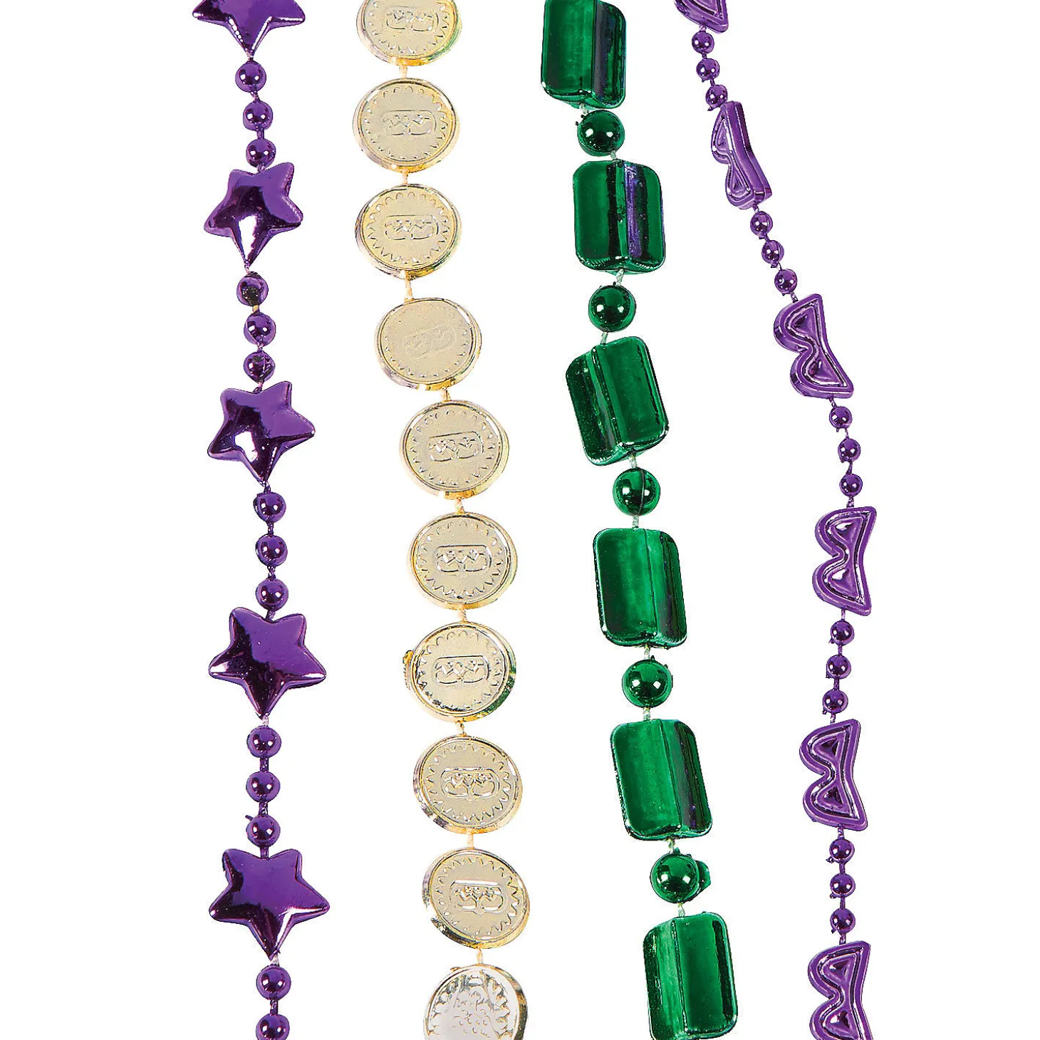 Bulk 250 Pc. Mardi Gras Bead Necklace Assortment