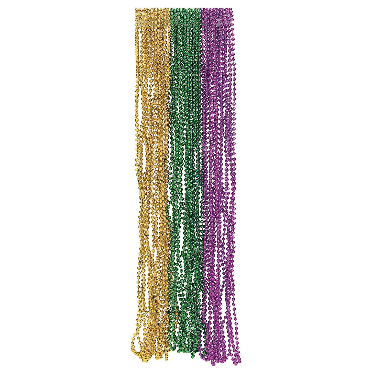Bulk 144 Pc. Metallic Mardi Gras Bead Necklace Assortment