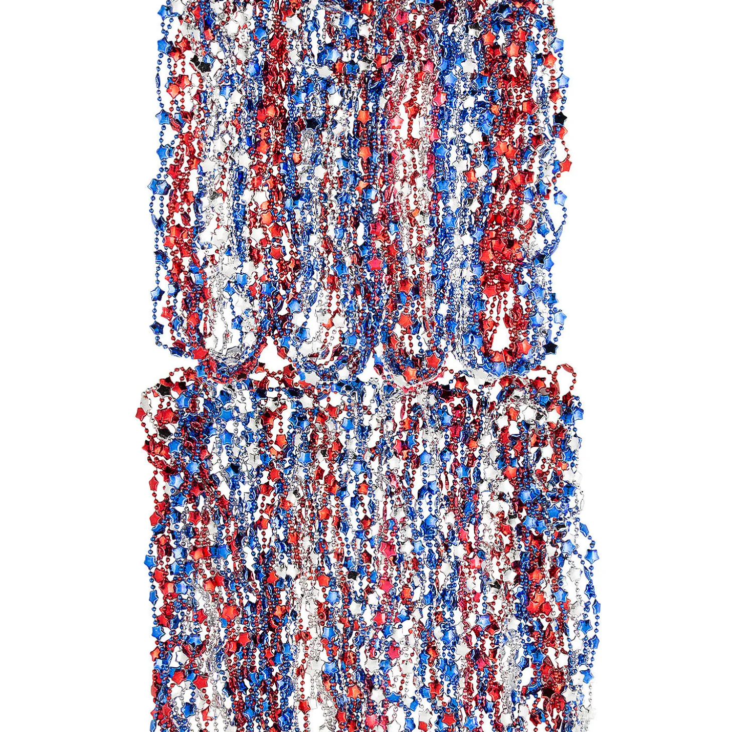 Bulk 480 Pc. Metallic Patriotic Star Bead Necklaces