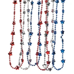 Bulk 480 Pc. Metallic Patriotic Star Bead Necklaces