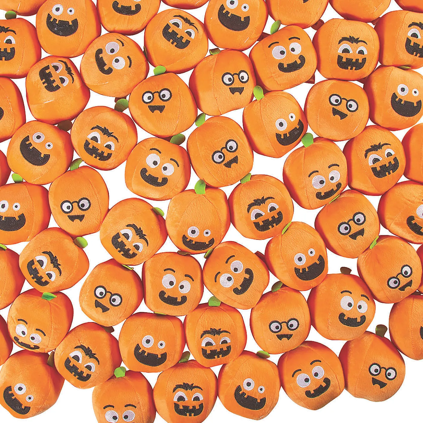 Bulk 72 Pc. Mini Funny Face Stuffed Pumpkins