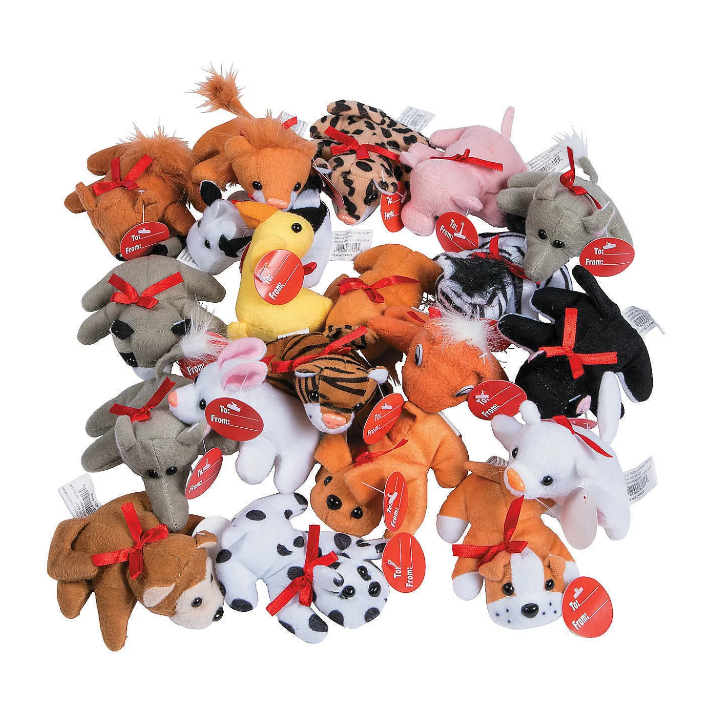 Bulk 50 Pc. Mini Gift Exchange Stuffed Animal Assortment