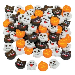 Bulk 144 Pc. Mini Halloween Emoji Eraser Assortment