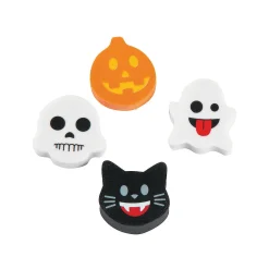 Bulk 144 Pc. Mini Halloween Emoji Eraser Assortment