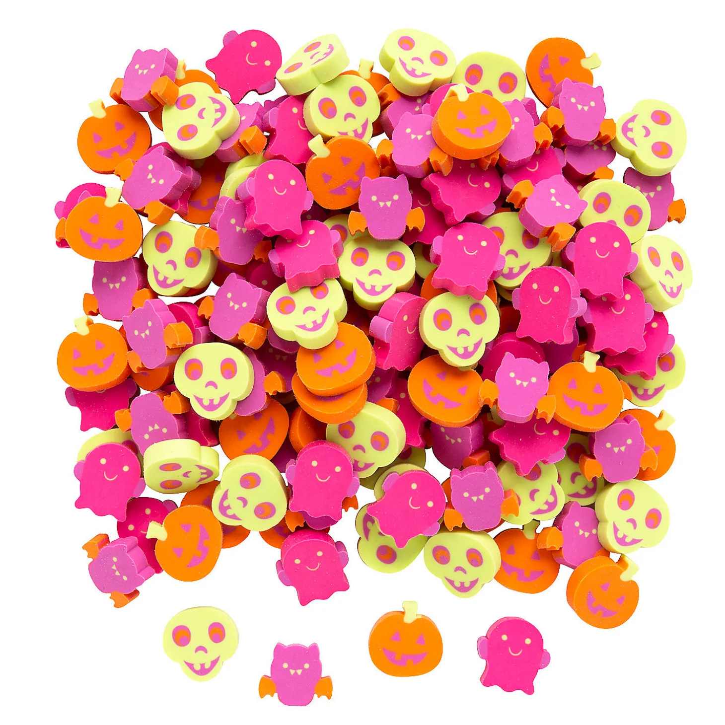 Bulk 144 Pc. Mini Halloween Erasers