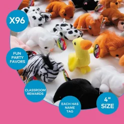 Bulk 100 Pc. Mini Standing Stuffed Animal Assortment